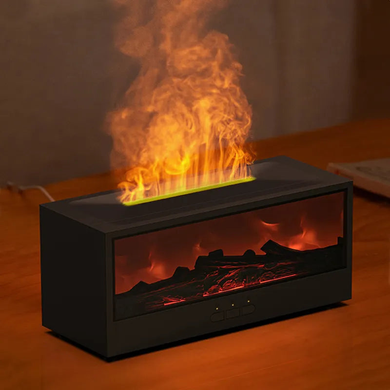 Portable Fireplace Diffuser Aroma Diffuser Essential Oil Diffuser USB Flame Air Humidifier Aromatherapy Charcoal Combustion