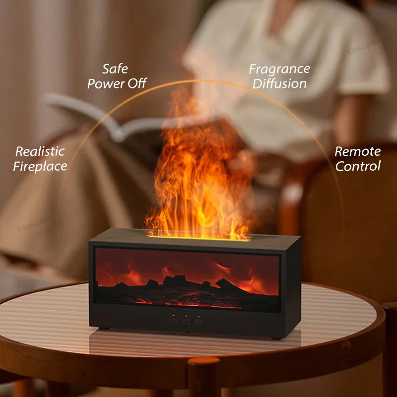 Portable Fireplace Diffuser Aroma Diffuser Essential Oil Diffuser USB Flame Air Humidifier Aromatherapy Charcoal Combustion